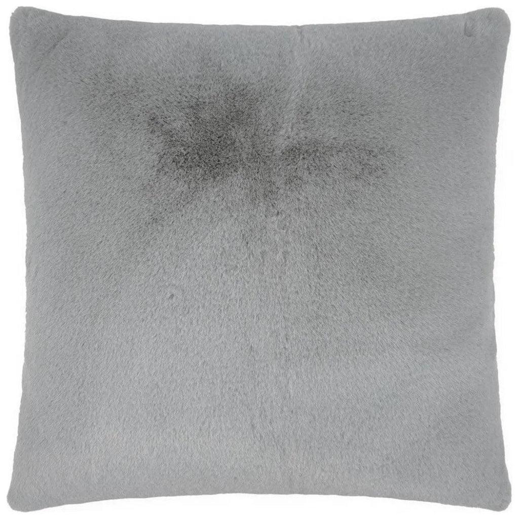 Arlo Faux Fur Solid Grey Large Throw Pillow Insert