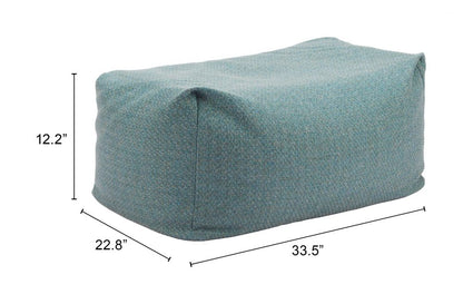 Aroz Green Olefin Fabric Outdoor Ottoman