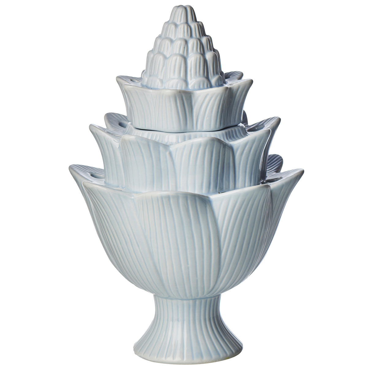 Artichoke Tulipiere Light Blue Ceramic Vase