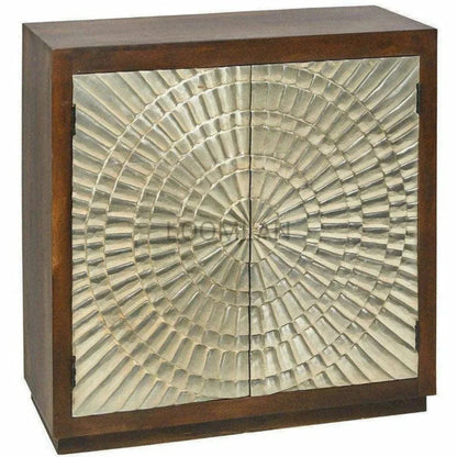 Artisan Silver Galvanized Two Door Accent Cabinet