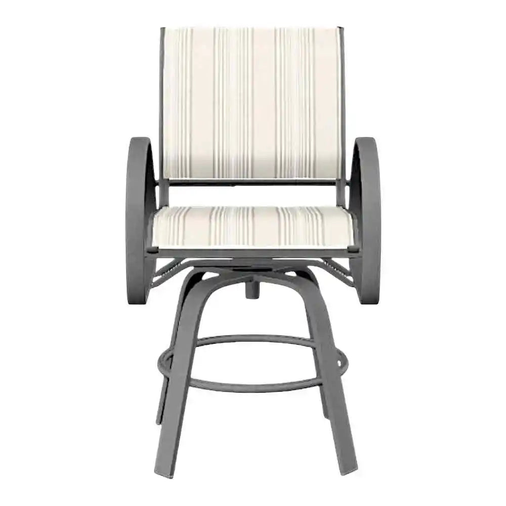 Aruba II Sling Balcony Height Swivel Outdoor Cafe Chair