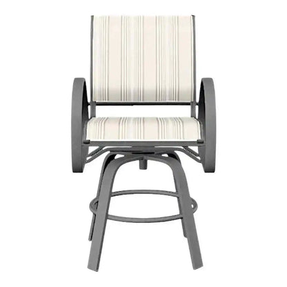 Aruba II Sling Balcony Height Swivel Outdoor Cafe Chair