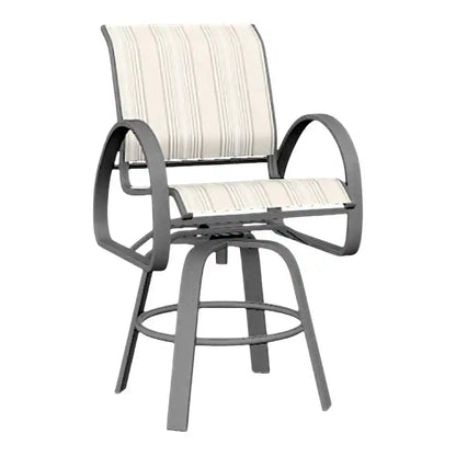 Aruba II Sling Balcony Height Swivel Outdoor Cafe Chair