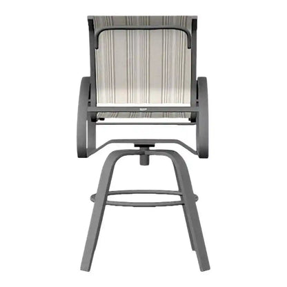 Aruba II Sling Bar Height Swivel Outdoor Cafe Chair