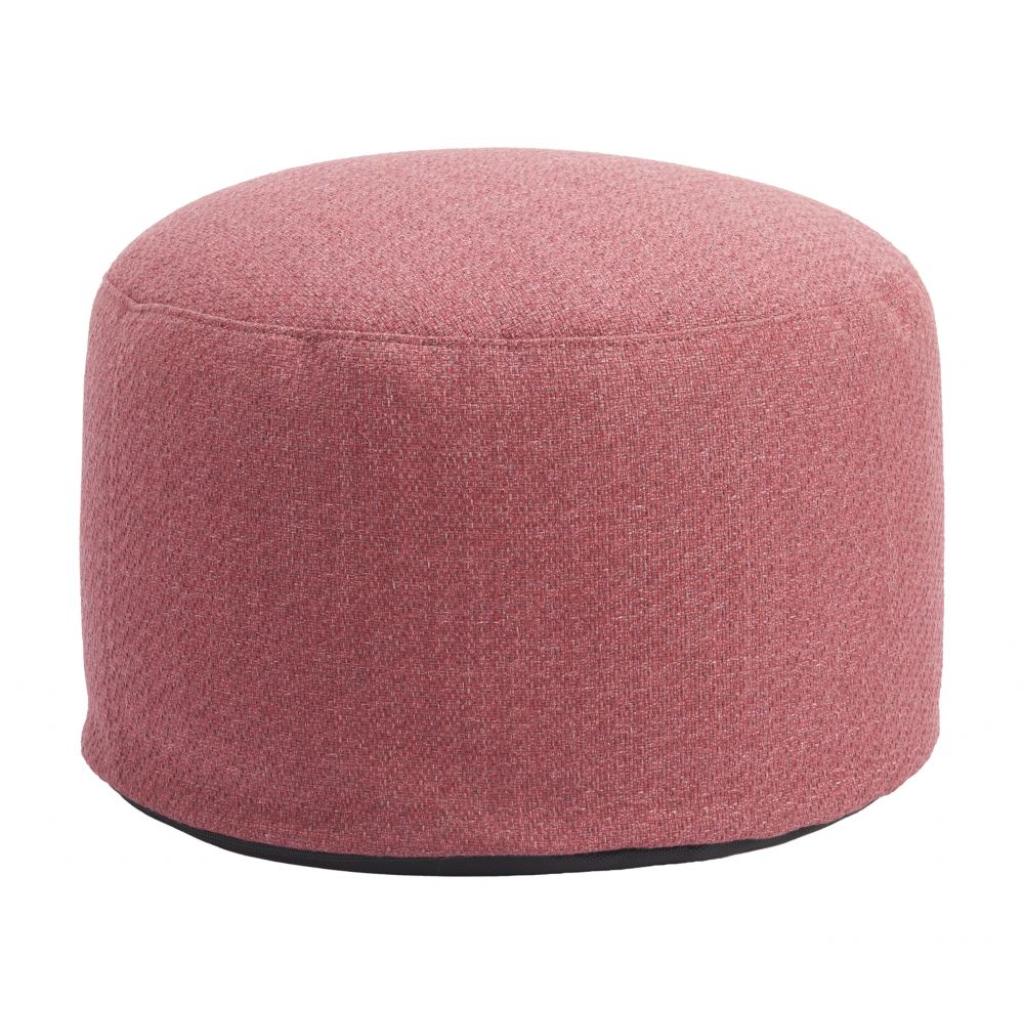 Aruz Red Olefin Fabric Outdoor Ottoman