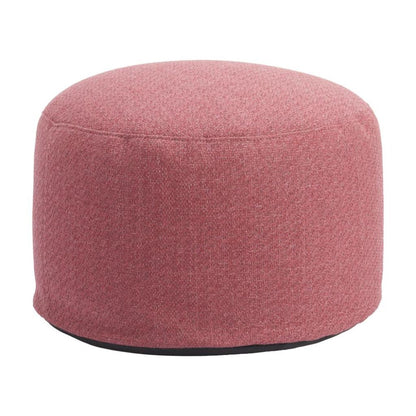 Aruz Red Olefin Fabric Outdoor Ottoman