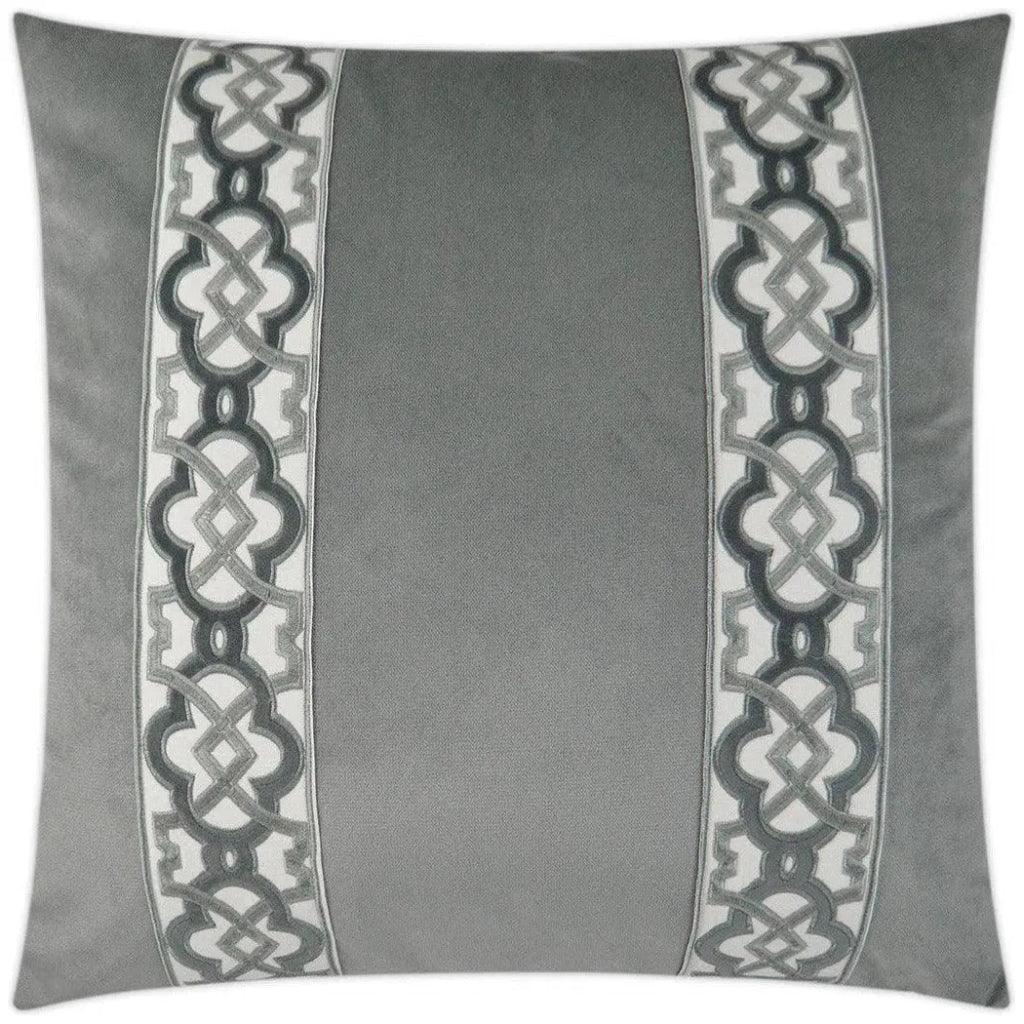Athenee Smoke Grey Throw Pillow With Insert
