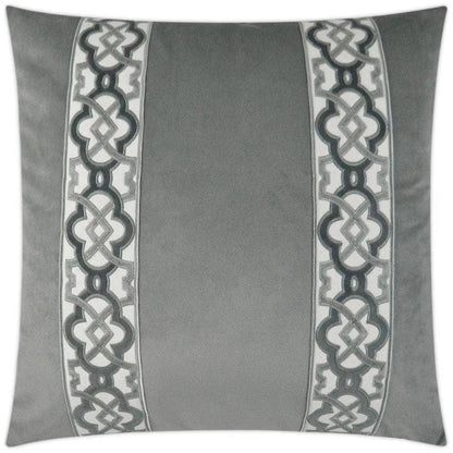 Athenee Smoke Grey Throw Pillow With Insert
