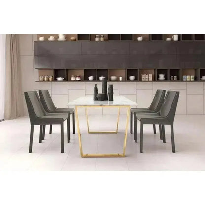 Atlas Dining Table White & Gold
