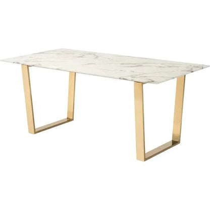 Atlas Dining Table White & Gold