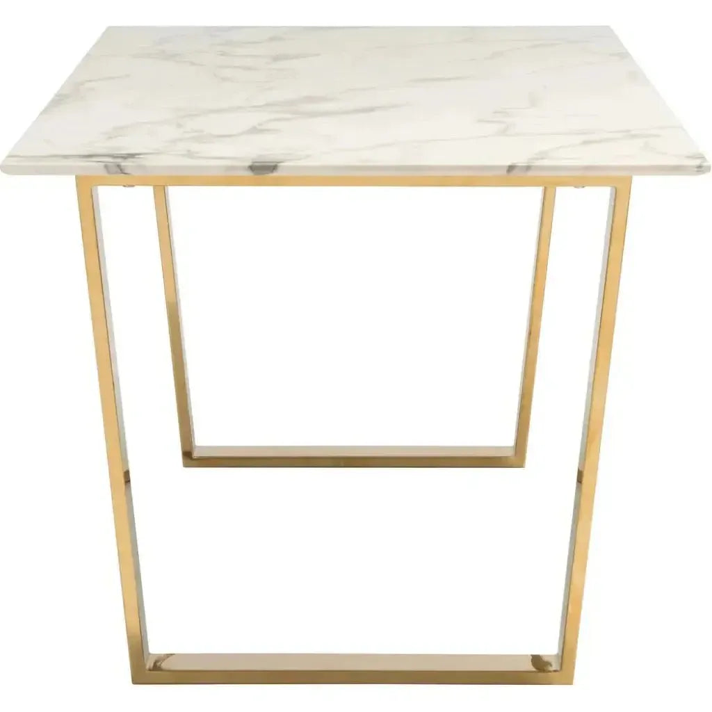Atlas Dining Table White & Gold