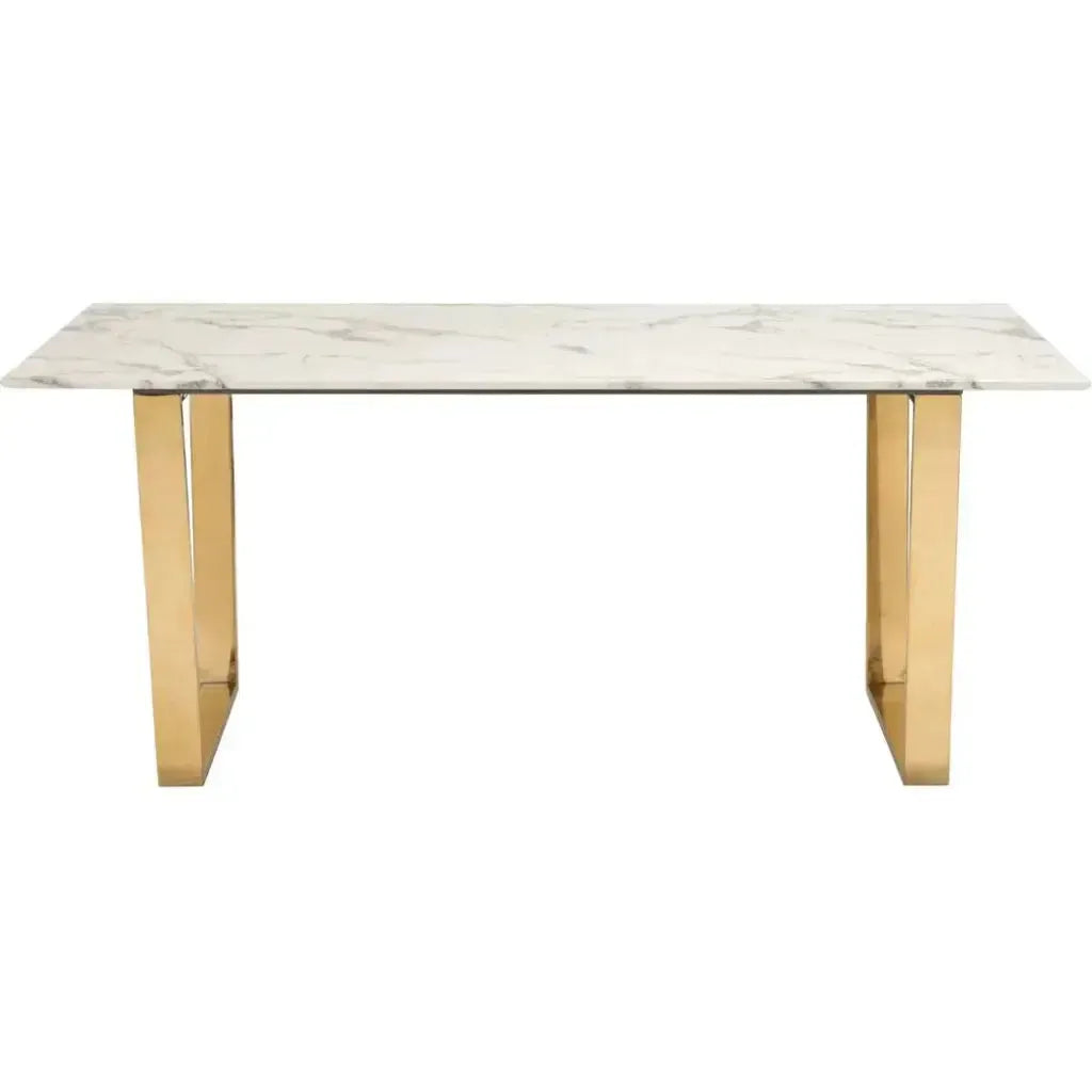 Atlas Dining Table White & Gold