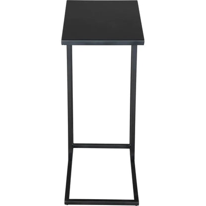 Atom Side Table Black with Steel Frame
