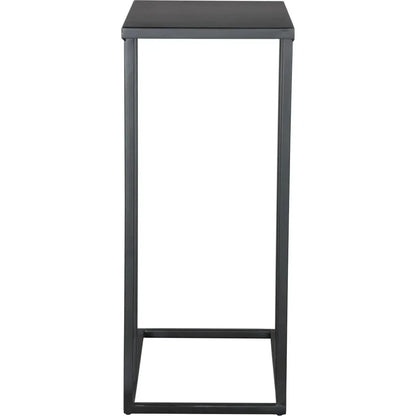 Atom Side Table Black with Steel Frame
