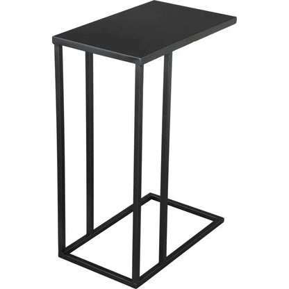 Atom Side Table Black with Steel Frame