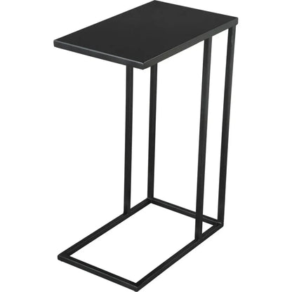 Atom Side Table Black with Steel Frame