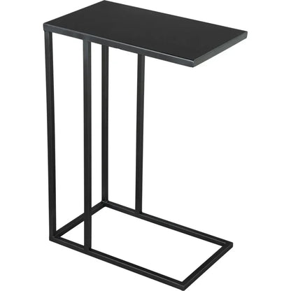 Atom Side Table Black with Steel Frame