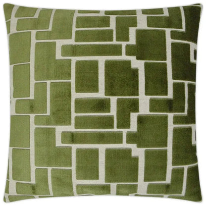 Aura Olive Geometric Green Large Throw Pillow Insert