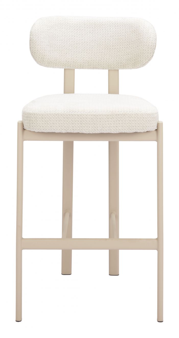Aurea Textured Fabric Barstool 2PC