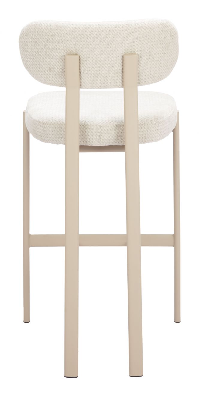 Aurea Textured Fabric Barstool 2PC