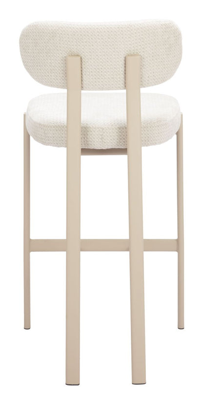 Aurea Textured Fabric Barstool 2PC