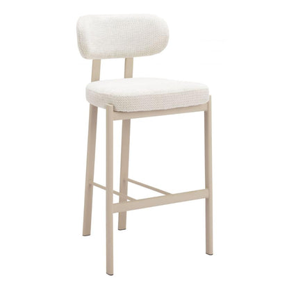 Aurea Textured Fabric Barstool 2PC