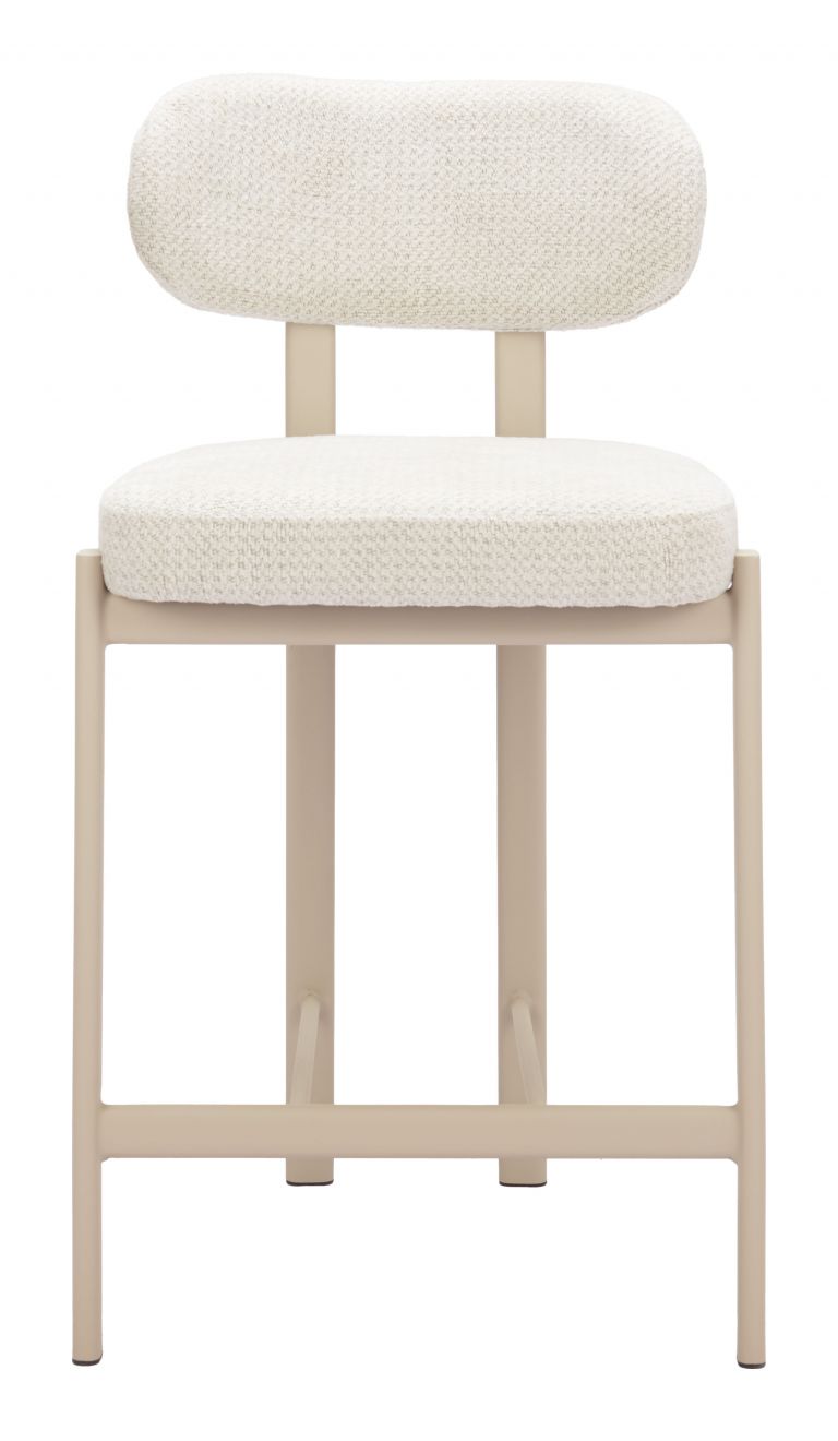 Aurea Textured Fabric Counter Stool 2PC