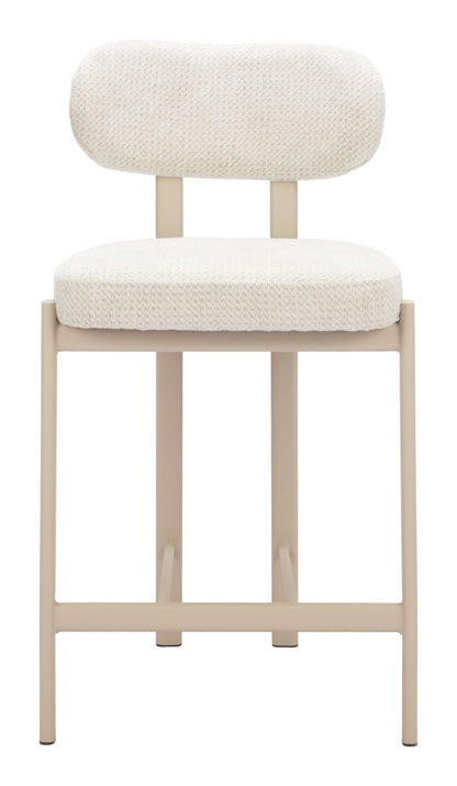 Aurea Textured Fabric Counter Stool 2PC