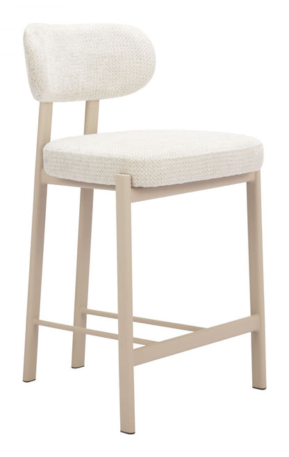 Aurea Textured Fabric Counter Stool 2PC