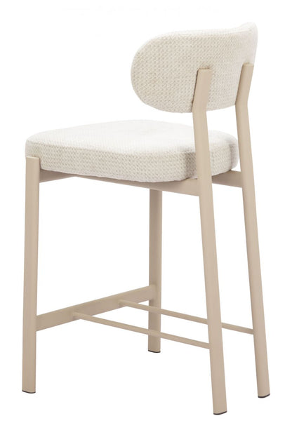 Aurea Textured Fabric Counter Stool 2PC