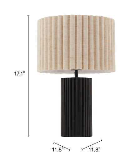 Aurora Steel Black Table Lamp