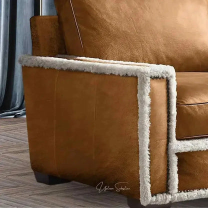 Austin Brown Benchmade Aniline Leather Club Chair