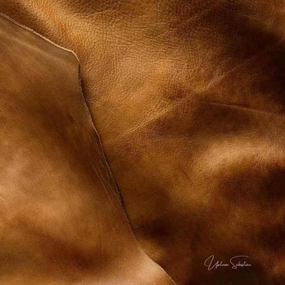 Austin Brown Benchmade Aniline Leather Ottoman