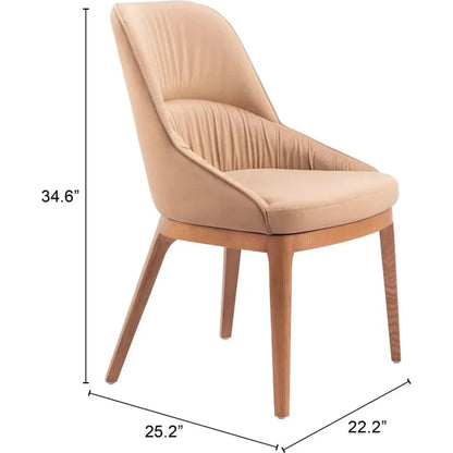 Ayr Fabric Armless Dining Chair 2PC