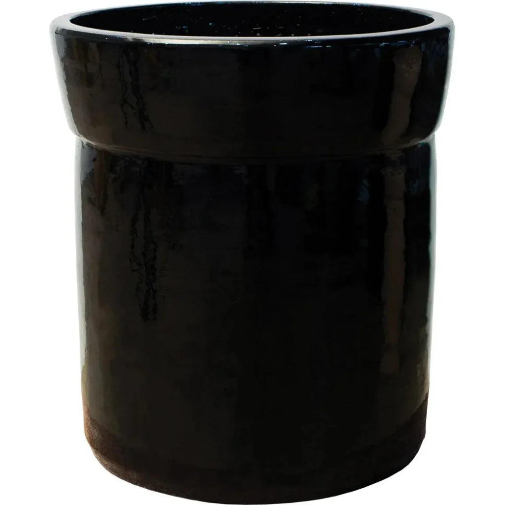 Azov Planter - Gloss Black Outdoor Planter