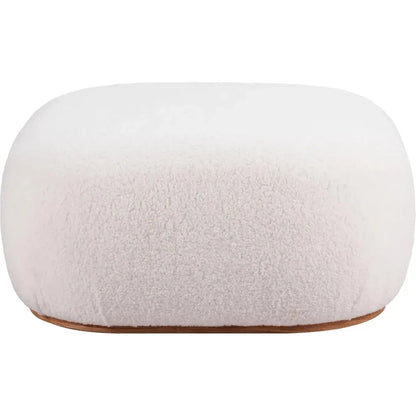 Azua Wood Cream Ottoman