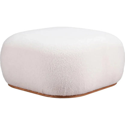 Azua Wood Cream Ottoman