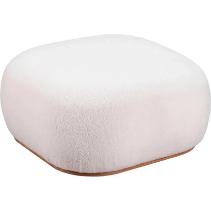 Azua Wood Cream Ottoman