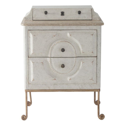 Ansel Three Drawers Wood Nightstand