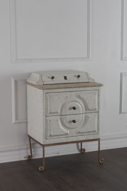 Ansel Three Drawers Wood Nightstand