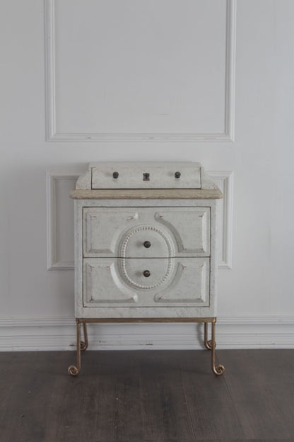 Ansel Three Drawers Wood Nightstand
