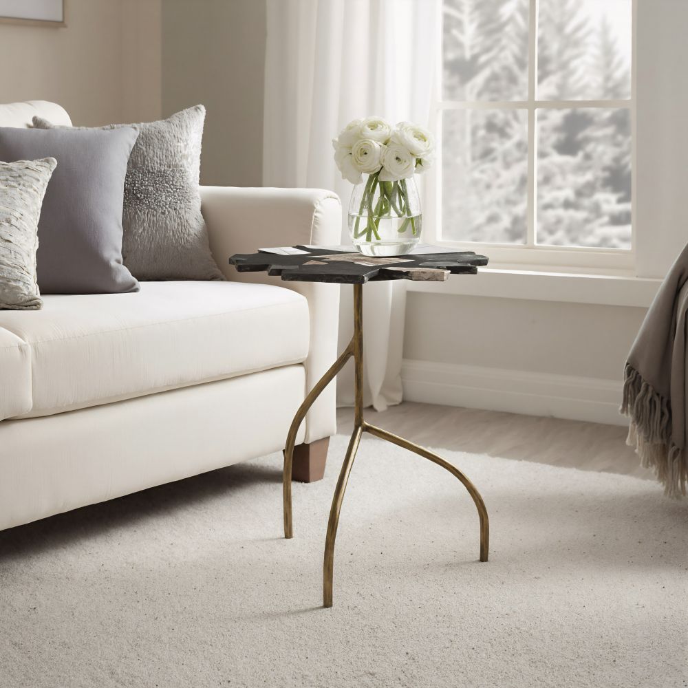 Baia Terrazzo Top Round Side Table
