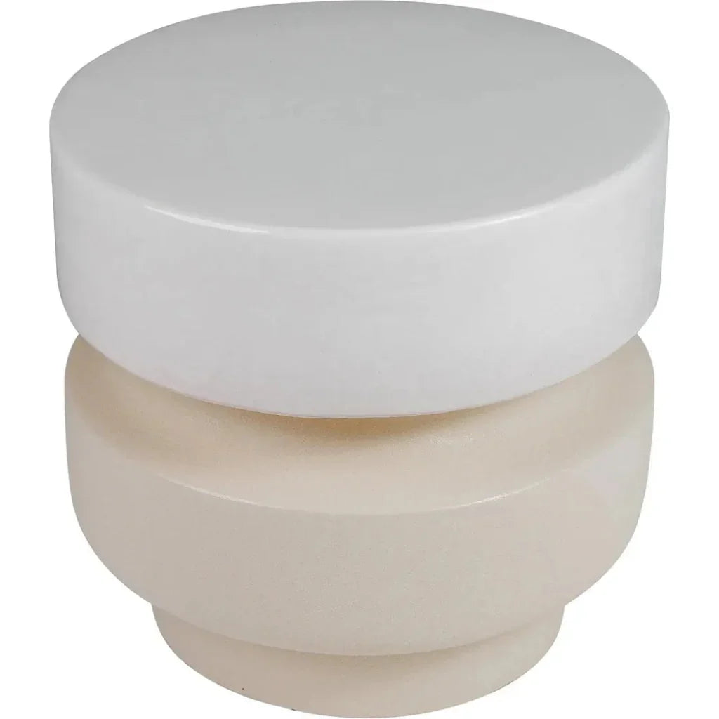 Balance Garden Stool 16" - Ceramic Outdoor End Table