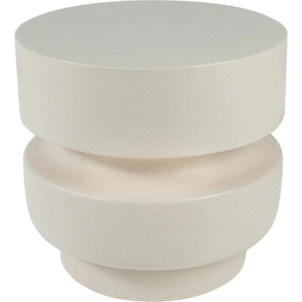 Balance Garden Stool 16" - White Outdoor End Table