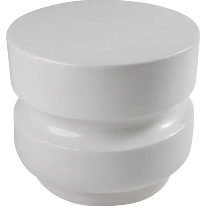 Balance Garden Stool 18" - White Outdoor End Table