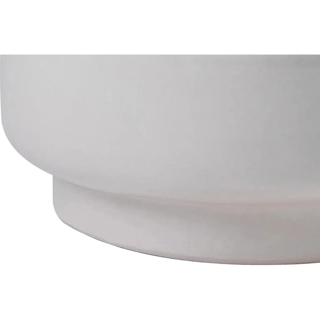 Balance Garden Stool 18" - White Outdoor End Table