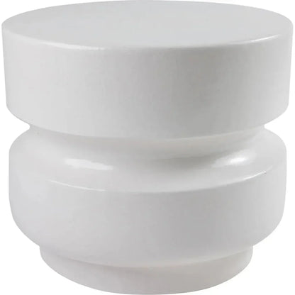 Balance Garden Stool 18" - White Outdoor End Table
