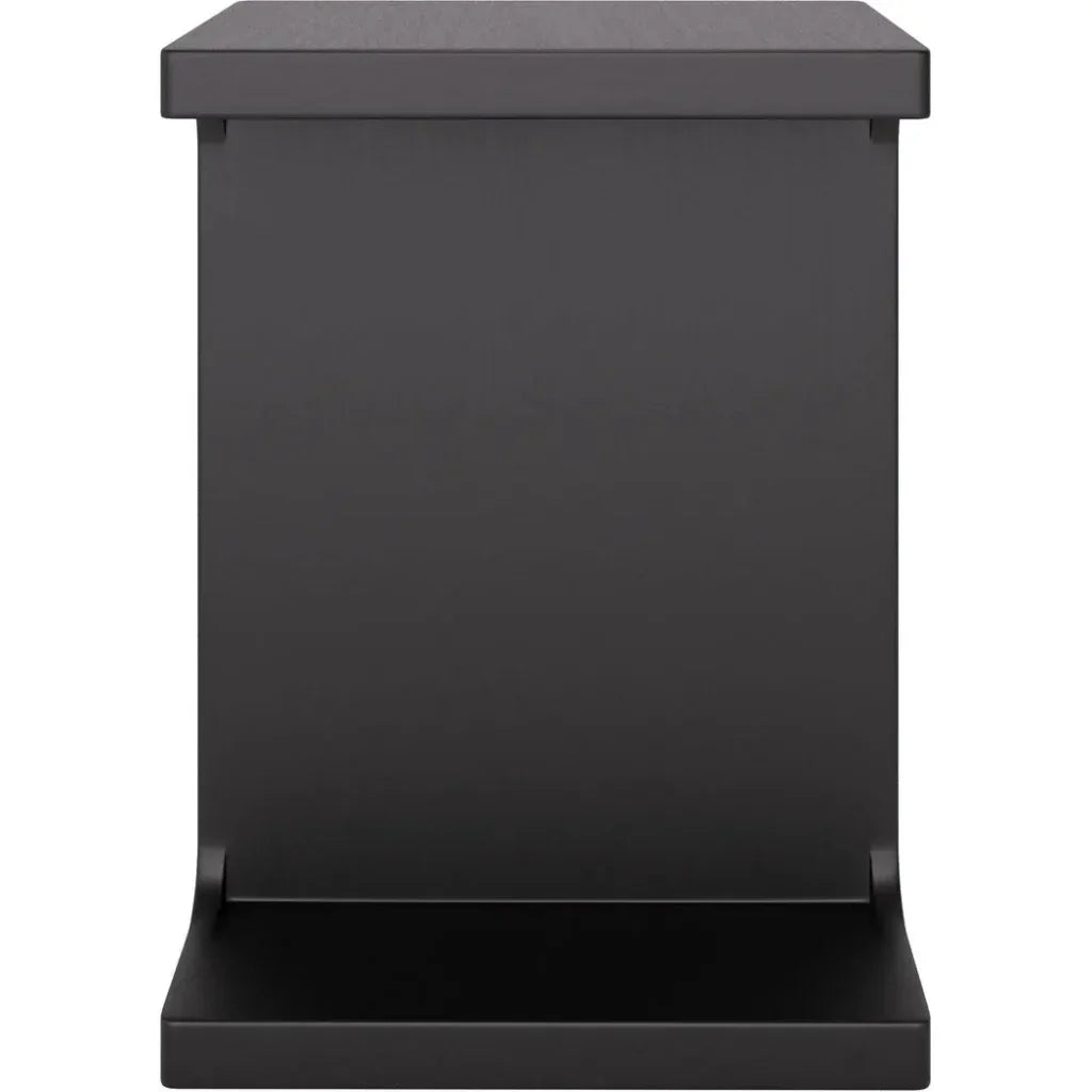 Bama Wood Black Square Side Table