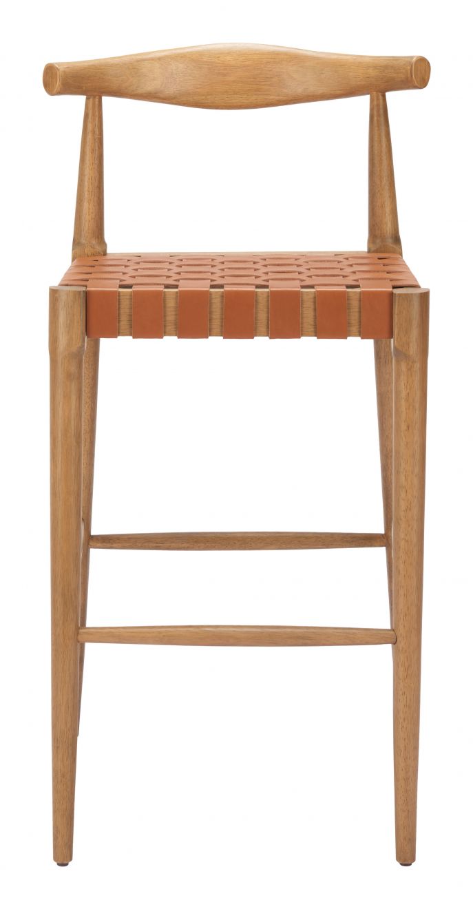 Bandani Tan Leather Barstool