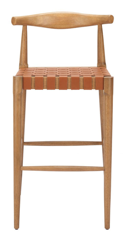 Bandani Tan Leather Barstool